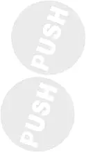 HOMSFOU 2pcs Push Pull Round Glass Door Stickers Decals for Easy Readability Minimalist Design for Walls Tiles Glass and More Versatile for Home Office Restaurant Use
