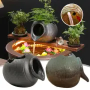 1Set Waterfall Water Fountain Jar Clay Pot Outdoor Garden Fountain Fish Tank