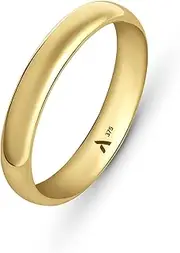 [Amberta] Women 9ct Yellow Gold Wedding Ring | Gold Wedding Band for Women | Gold Wedding Ring for Men