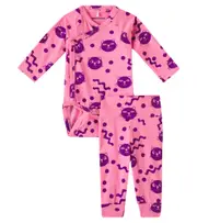 [Mini Rodini] Mini Rodini Baby Squiggly Cats bodysuit and leggings set M 1 pink