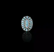 Etu Florette Turquoise & Sterling Silver Ring Size 6