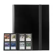 4 Pocket Card Binder for Trading Card 160 Sleeves Strap Game Card Collection Book-Green