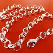 Necklace Chain Real 925 Sterling Silver Filled Solid Belcher Unisex Link