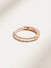 [MARIA TASH] MARIA TASH - Eternity 9.5mm 18-karat Rose Gold Diamond Hoop Earring - One size One size Gold