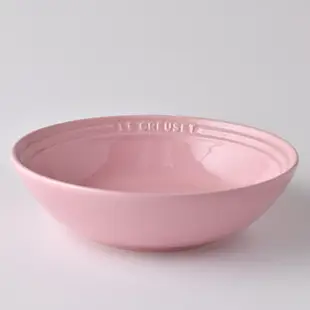 Le Creuset 山茶花鑄鐵鍋 湯鍋 燉鍋 甜心粉 20cm+早餐穀片碗 沙拉碗 料理碗 18cm 雪紡粉