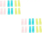 Healvian 2sets Manicure Scissors Handle Sleeve Cuticle Cover for Nail Trimmer Professional Tweezers Tip Protector 12pcs*2
