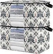 sanluoli 60L 2 Pack Underbed Shoe Storage with Reinforced Handles, clear window Storage Containers For Closet
