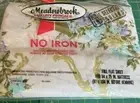 Meadowbrook Luxury Percale Full Flat Sheet Blue Floral 54 x 75 Inches