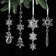 Crystal Christmas Ornaments For Christmas Tree Decorations Hanging Acrylic NEW-