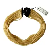 NWT Vintage MONIES Gerda Lynggaard Coconut Shell Beaded Multi-Strand Necklace