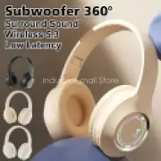 Wireless Bluetooth 5.3 Headphone with Mic Noise Cancellation Over Ear Headset