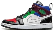 Nike Jordan Women's Shoes Air Jordan 1 Mid SE Light Club CW1140-100, Black/White-university Red, 6.5 US