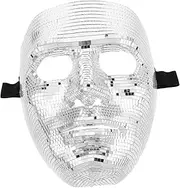 ERINGOGO Flash Mask Men Apparel Eye Mask Face Mask Party Disco Masks Disco Ball Mask Decorative Masks Masquerade Accessories Costume Mask Disco Glitter Mask Halloween Mask Foam Silver