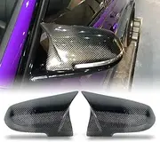 GaofeiLTF Carbon Fiber Mirror Caps Covers Fits for BMW F30 F20 F22 F23 F31 F32 F33 F36 F87 M2 X1 E84 Side Door Rearview Mirror Cap Trim Accessories Direct Replacement