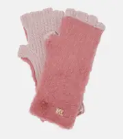 [Max Mara] Max Mara Manny teddy fingerless gloves One Size pink