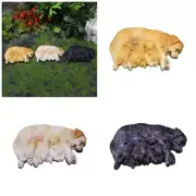 Nursing Mom Labrador and Baby Puppies Resins Figurine Ornament for Pet Lover