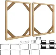 Vmitejoe 2 Set DIY Solid Wood Canvas Frame Kit, 16X20 Inch Canvas Frame Stretcher Bars Wood for Oil Paintings, Prints and Posters Easy to Use