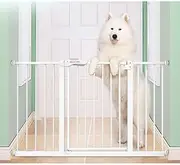 Safety Gate Extra Wide Walk Thru Baby Gate Bidirectional Switch Expandable Pet Gate Suitable for 66cm-194cm Wide, Size Can Be Customized (Color : White, Size : Width 175-184cm)