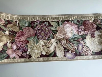 SUNWORTHY VTG Wallpaper Border 5.2 Yard Roll NIP Floral NEW 34924 Pre Pasted