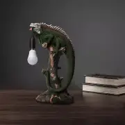 Table Lamp, 14-Inch Resin Sculpted Chameleon Modern Table Lamp, Retro Simulat...