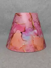 Pink And Gold Geode Ink Lamp Shade