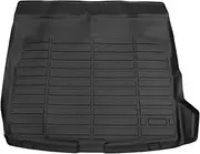 X AUTOHAUX 1 Pc Cargo Liner Rear Trunk Mat for Volvo S60 2019-2024 B5 T8 Anti-Slip TPE Black Rear Trunk Cargo Luggage Boot Tray Mat Flat Face Long Stripe Pattern