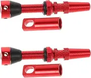 TOBBOMEY 2pcs Aluminum Alloy Valve Stem Replacement Kit Tubeless Tire Accessory with Side Hole Design for Easy Inflation and Optimal Tire Pressure Maintenance