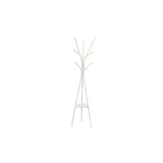 9 Hook Coat Hanger Stand White - White