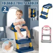 Potty Trainer Toilet Seat Chair Kids Toddler With Ladder Step Up Training Stool