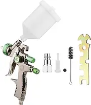 Low Volume Low Pressure 1.3mm Air Spray Gun Kit 600cc Fluid Cup Gravity Feed Air Paint Sprayer Mini Handheld 360-degree Paint Spraying Gun for Car Repair Furniture Surface Wall Painting DIY Models