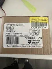 New Kwikset 980 Iron Black Single Cylinder Deadbolt Lock. SmartKey!