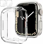 For Apple Watch Series 7 SE 44/40mm Bumper Case Cover Screen Protector