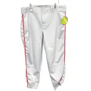 Champro Dri-Gear Womens XL Gray Scarlet Low-Rise Performance Baseball Pants BP7A