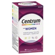 Centrum For Women Multivitamin - 90 Tablets for Energy, Immunity & Bone Health
