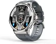 1.85 Inch HD Touch Screen Outdoor Sports Smart Watch, 710mAh Long Battery Life, Fitness Tracker with Over 100 Sports Modes,Wireless Calling and Message Notifications,Silver