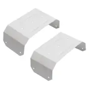 Downspout Adapter Gutter Pipe Clip Hidden Bracket 3x4 White Set of 2