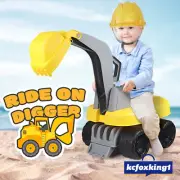 Kids Excavator Ride on Car Digger Bulldozer Construction Truck Pretend Play Toys
