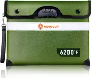 Upgraded 6200°F Fireproof Document Bag with Lock, Fire Proof Money Bag for Cash
