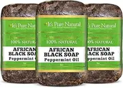 [It's Pure Natural] 100% Natural African Black Soap (Peppermint Oil)