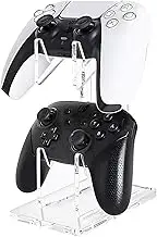 nymus Controller Holder Transparent 2-Tier Game Controller Holder Stand for Desk, Universal Storage Organizer Controller Stand for Xbox