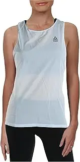 [Reebok] Womens CrossFit Light Woven Tank Top, Blue, Medium