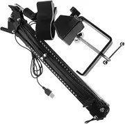 WESIEVYA 1 Set Rgb Mic Boom Arm with Adjustable Height Angle Desk Mounted Professional Mic Stand with Colorful LED Lighting for Streaming and Recording Setup