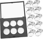 CTIRCHIU 1Set Empty DIY Eyeshadow Box with Plates Refillable Blush Holding Case for Women Makeup Lovers Compact for Travel and Social Gatherings