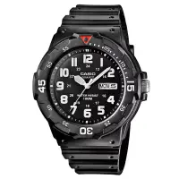 在飛比找博客來優惠-【CASIO】潛水風DIVER LOOK系列錶-黑X白數字(