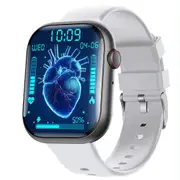 2.1 Inch Screen Smart Watch With Blood Sugar / Blood Oxygen Monitoring / Sos Alarm / 100+ Sports Modes Black 3 Bead Steel Black Gray Smart Watches