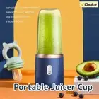1set-New portable juicer with 2 cups, USB rechargeable mini blender, fresh juice