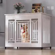 Dog Crate Furniture, Wooden Dog Crate, Furniture With Multi-Purpose Removable Tray, Indoor For Dogs, Dog Crates For Small Medium Large Dogs Furniture(S)