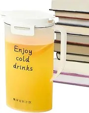Uoqpty Drink Pitcher | Water Pitcher for Fridge with Lid - Clear Bottle Jug Kitchen Accessories, Large Capacity Dispenser Kettle Bar Supplies for Hot Cold Beverage