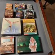 10 Empty Game Boxes, Seasons of Inis, Mage Knight, Agricola and More