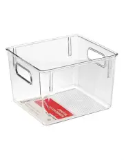 [BOXSWEDEN] Crystal Plastic Medium Storage Container 21cm in Clear